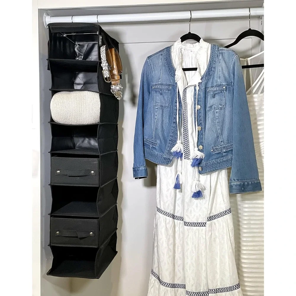 8-Shelf Closet Organizing Shelf Unit Metal‎ Frame Additional Drawers Available
